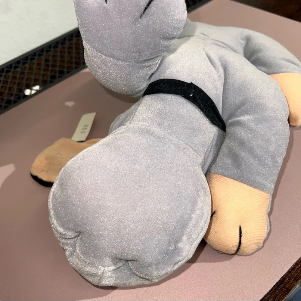 Vintage Pound Puppy 1980’s Gray With Black Tail Blue Eyes Romitex W/ Tag 13”‎